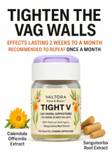 Valtora -Tight V Plant-Based Vaginal Wellness Suppositories | 3-Day Refresh | Feminine Care