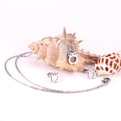 „Funkelndes Eulen-Duo: Halsketten- und Ohrringe-Set“