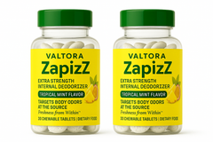 Valtora- ZapizZ- Chlorophyll, Bentonite Clay Internal Deodorizer