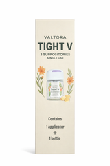 Valtora Tight V packaging with product and text on a white background