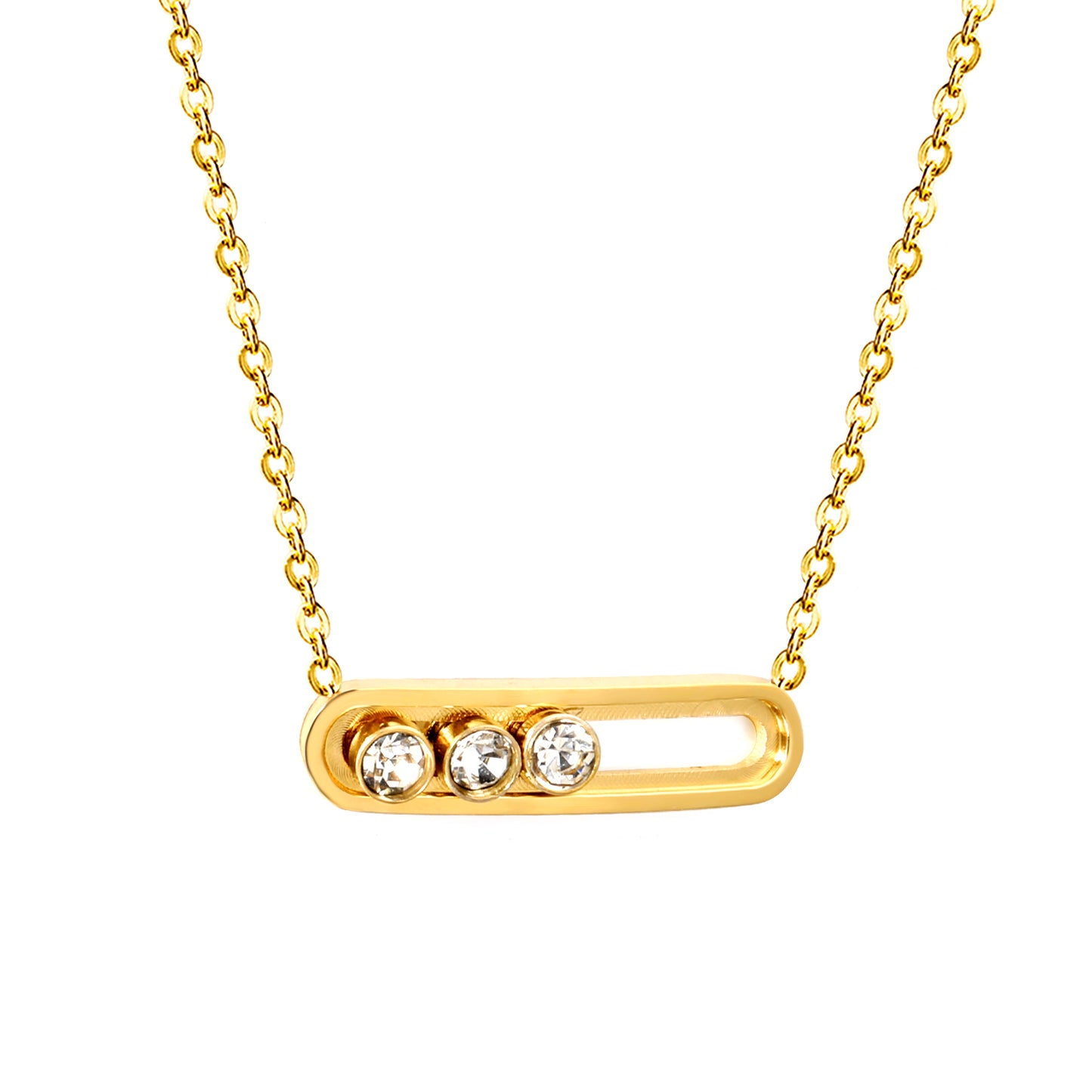 Collier Triple Sparkle Bar : Design moderne et minimaliste