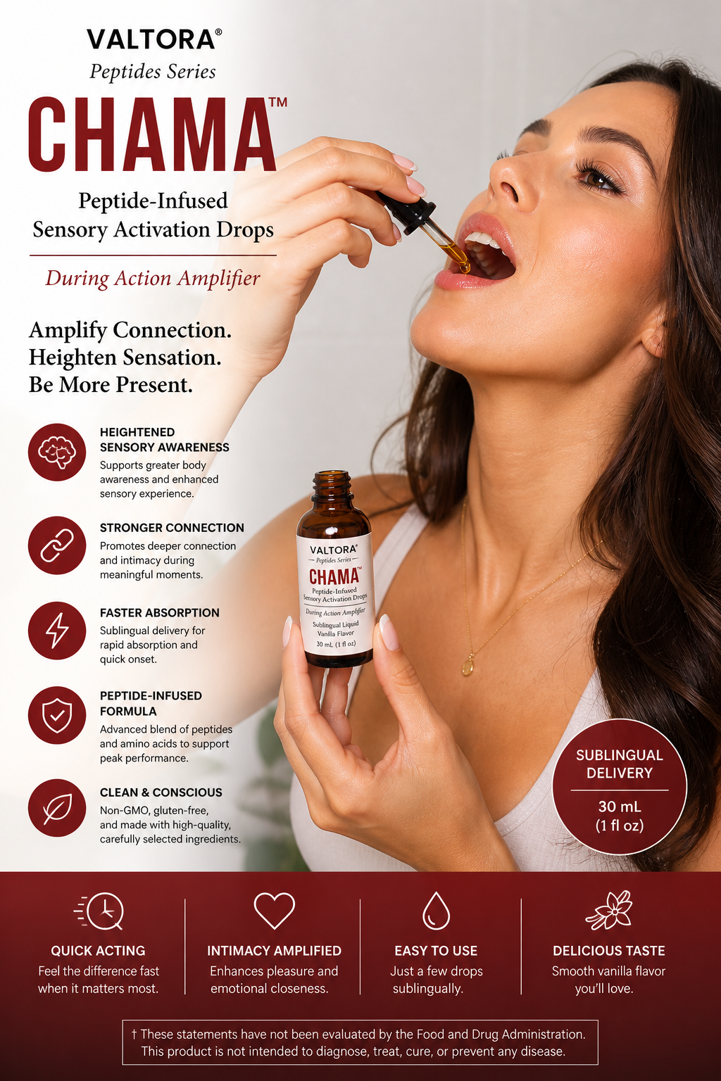 CHAMA™ GetMiRite Women’s Wellness Drops – Sublingual Liquid | Vanilla | 30 mL