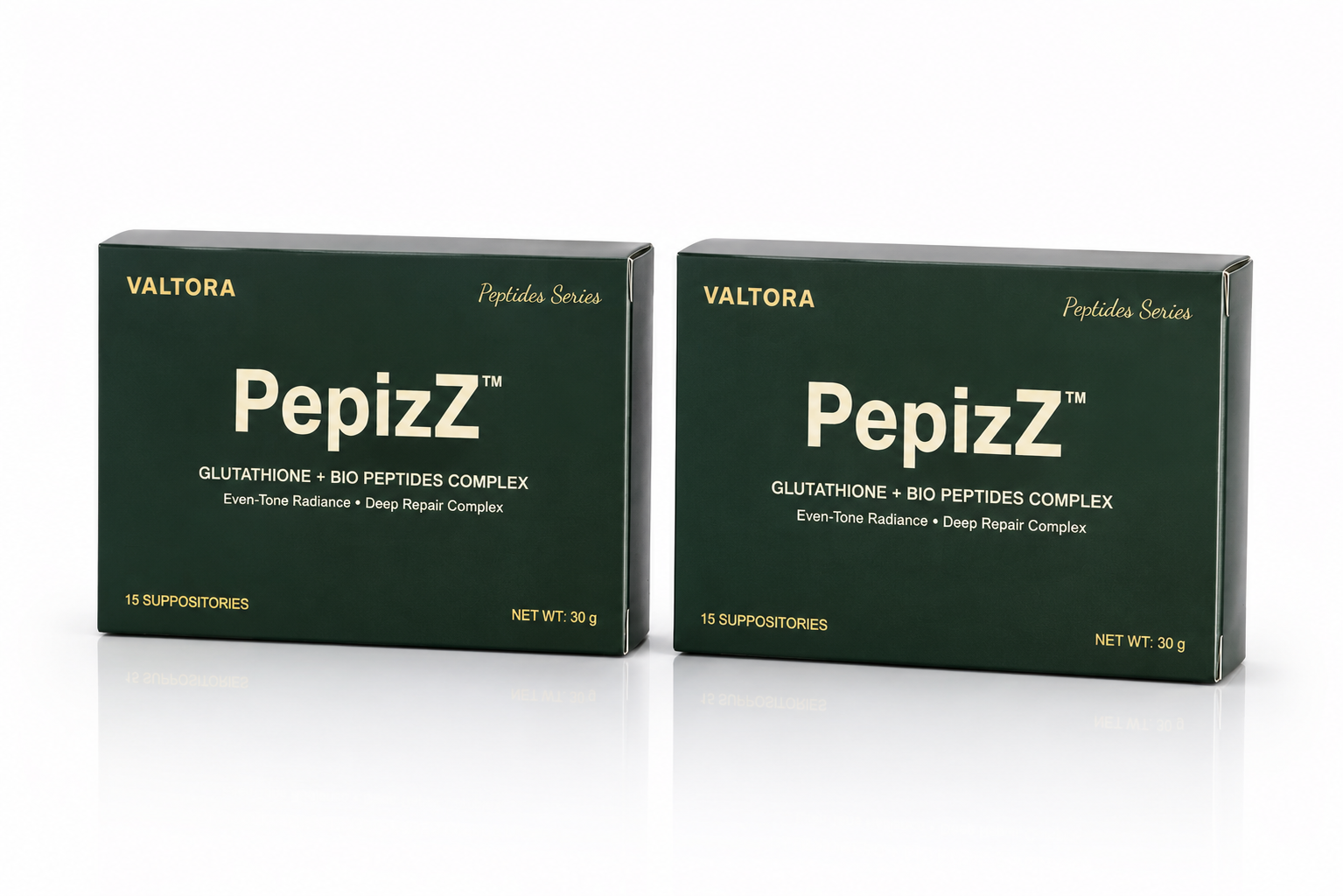 PepizZ™ Gluta Suppositories –  15 days Reset, Inner Radiance Support, Beauty From Within Formula, 15 count