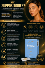 Pepizz Collagen Suppositories - Glow, Elasticity, Skin Vitality