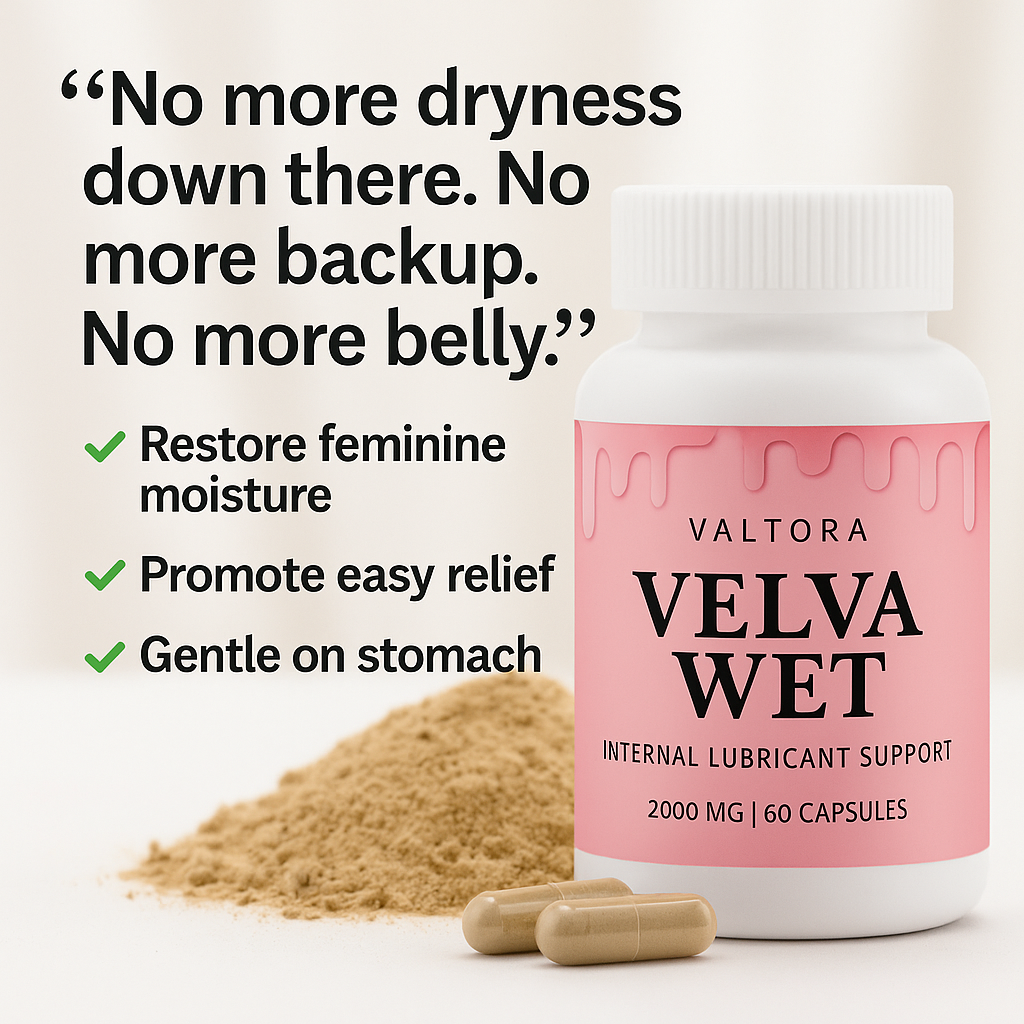 Valtora - Velva Wet Oral Supplement for Feminine Moisture & Comfort | 60 Capsules