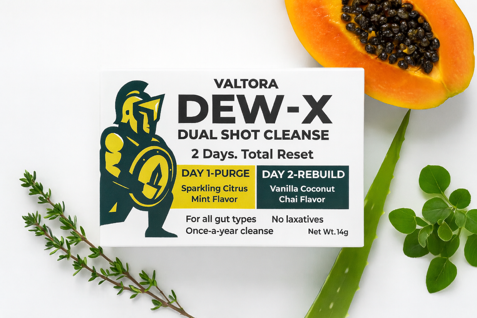 VALTORA DEW‑X – Wormwood, Papaya Seed, 2-Day Unwanted Guest Purge & Gut Reset