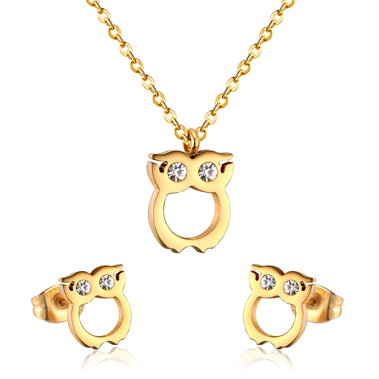 Duo Chouette Pétillante : Ensemble Collier et Boucles d'Oreilles