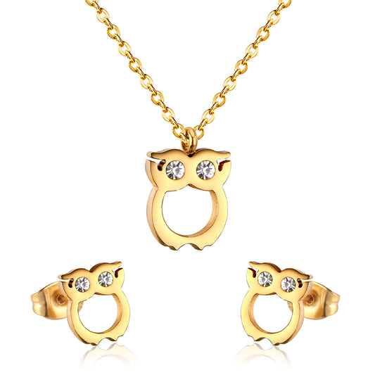 Duo Chouette Pétillante : Ensemble Collier et Boucles d'Oreilles