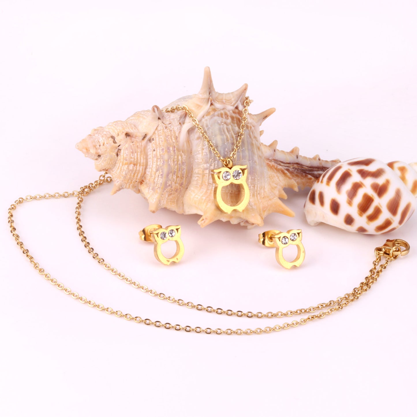 Duo Chouette Pétillante : Ensemble Collier et Boucles d'Oreilles