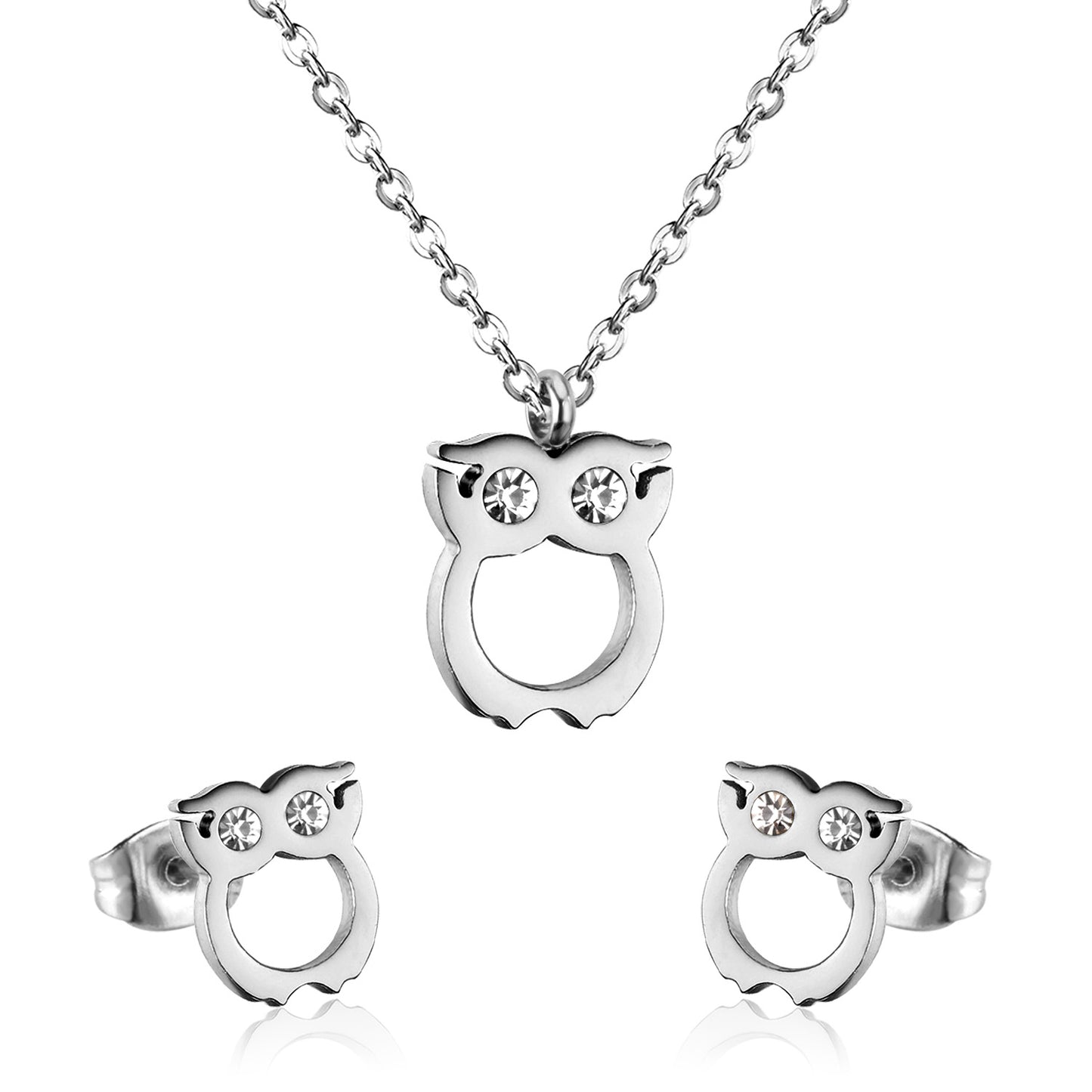Duo Chouette Pétillante : Ensemble Collier et Boucles d'Oreilles