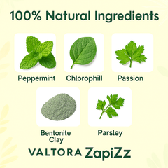 Valtora- ZapizZ- Chlorophyll, Bentonite Clay Internal Deodorizer